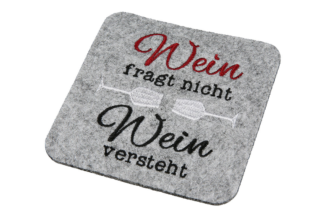 Filz Untersetzer quadratisch "Wein"