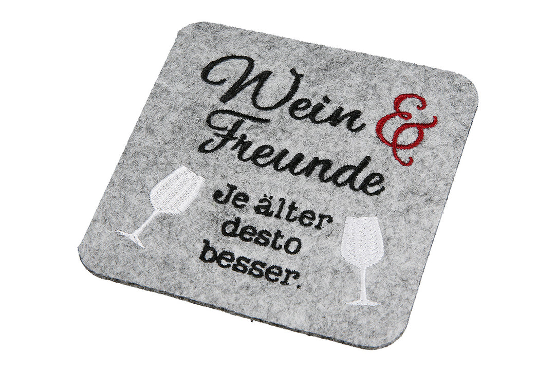 Filz Untersetzer quadratisch "Wein"