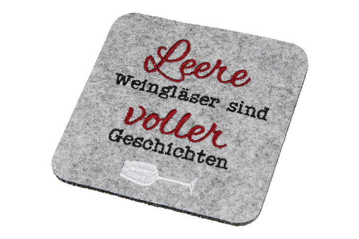 Filz Untersetzer quadratisch "Wein"