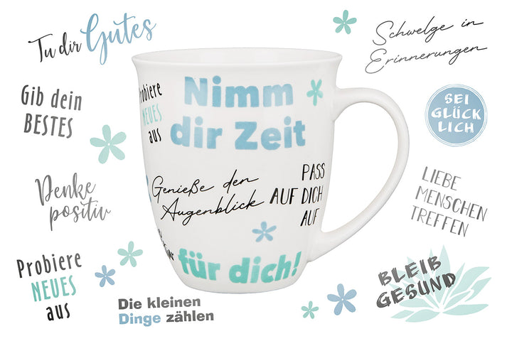 Porzellan Jumbo-Tasse 'Zeit für dich'