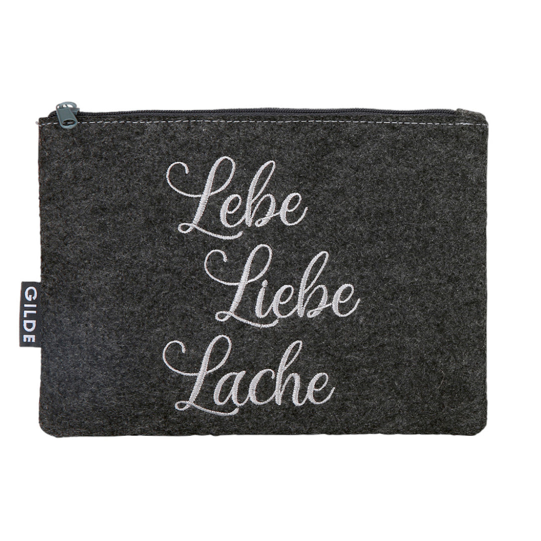 Filz Täschchen Lebe.Liebe.Lache