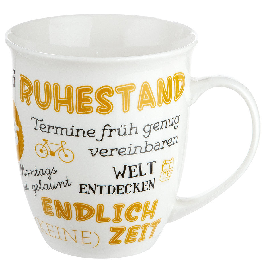 Porzellan Jumbo-Tasse 'Ruhestand'