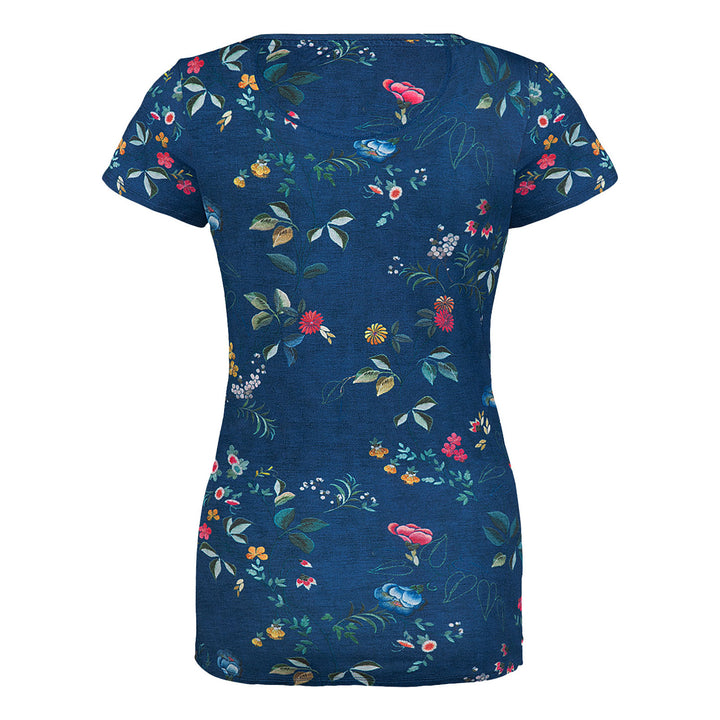 Tilly short sleeve shirt Tokyo Blossom Dark Blue M