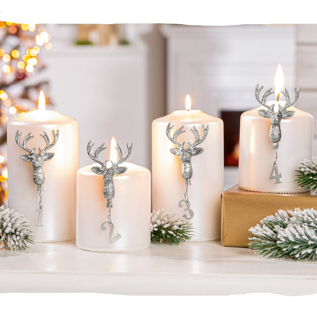 Kerzenstecker Hirschkopf 1, 2, 3, 4 Adventkerzen