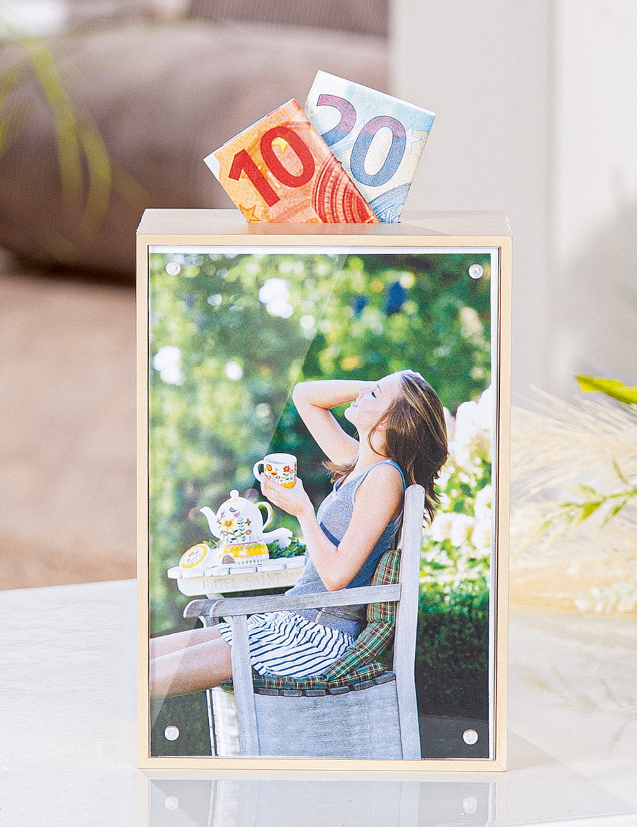 Ceramic Money Box Heart 'Dandelion'