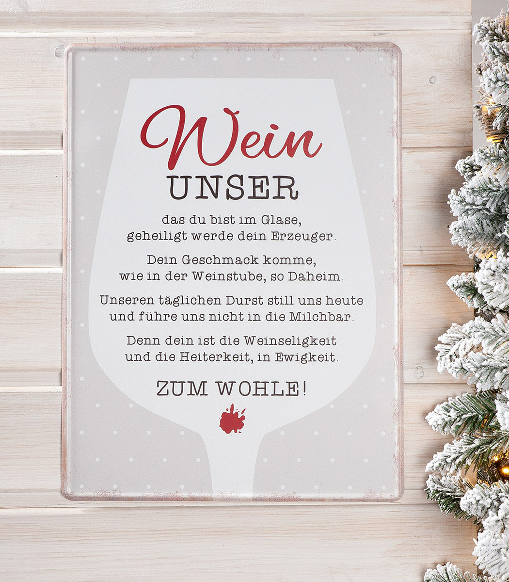 Metal Sign Wisdom 'RENTE'