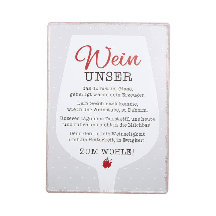 Metal Sign Wisdom 'RENTE'