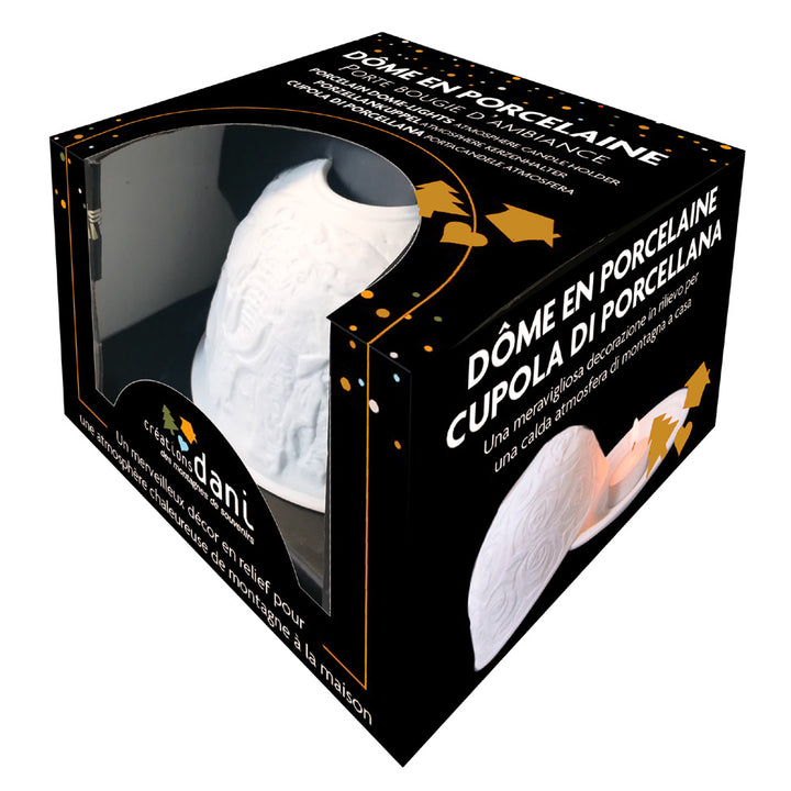 Teelichtkuppel aus Porzellan - 3 Katzen