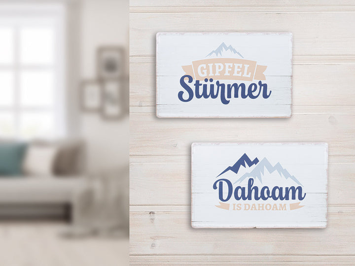 Metall Schild 'Berge'