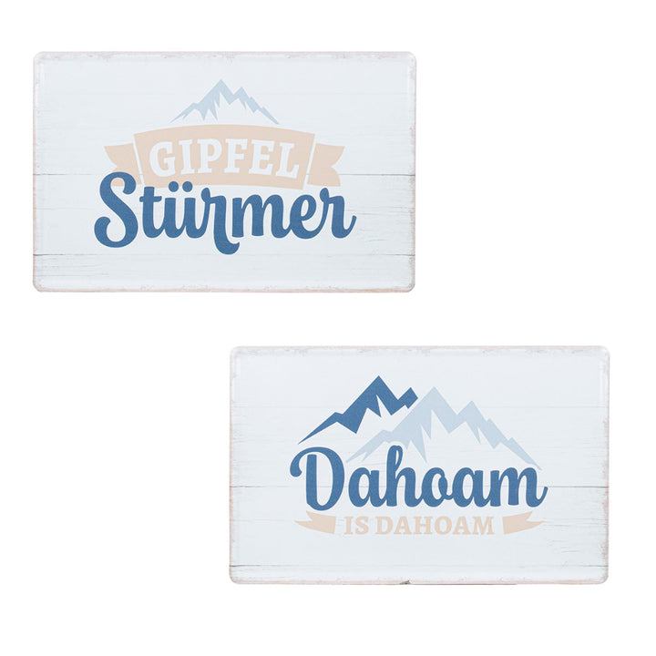 Metall Schild 'Berge'