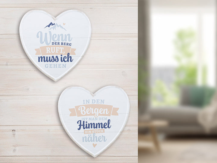 Metall Schild Weisheit 'Berge'