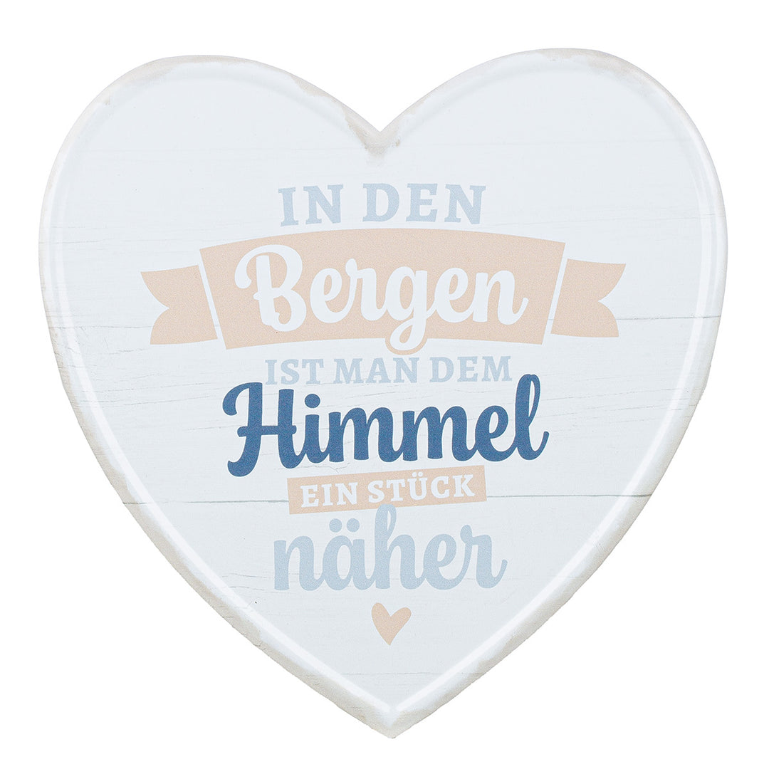 Metall Schild Weisheit 'Berge'