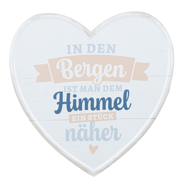 Metall Schild Weisheit 'Berge'