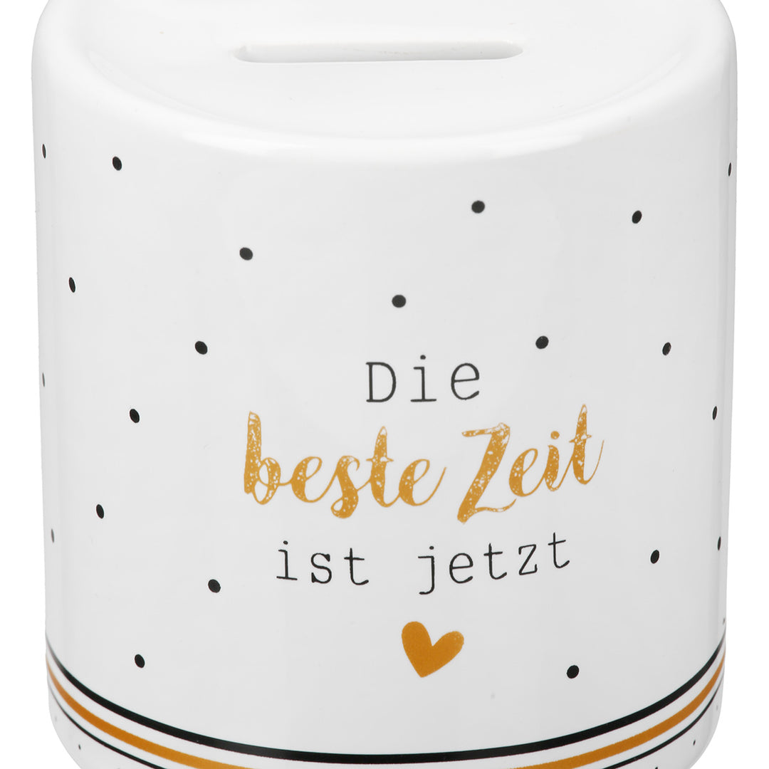 Spardose zylindrisch „Beste Zeit“