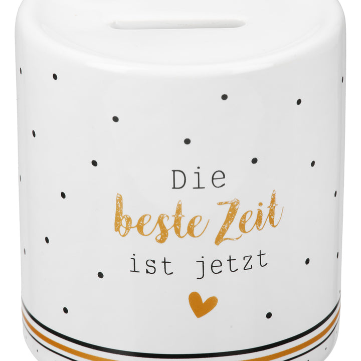 Spardose zylindrisch „Beste Zeit“