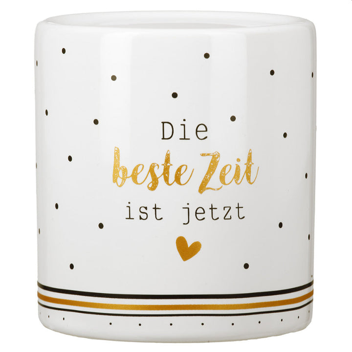 Spardose zylindrisch „Beste Zeit“