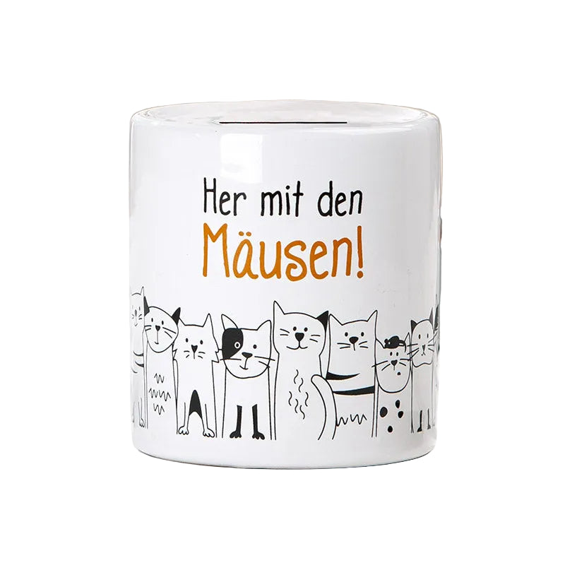 Spardose zylindrisch „Katzenbande“