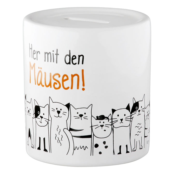 Spardose zylindrisch „Katzenbande“