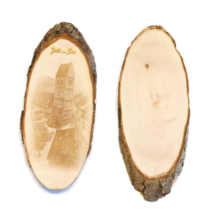 Holzbrett mit Rinde ca. 90 x 20 cm