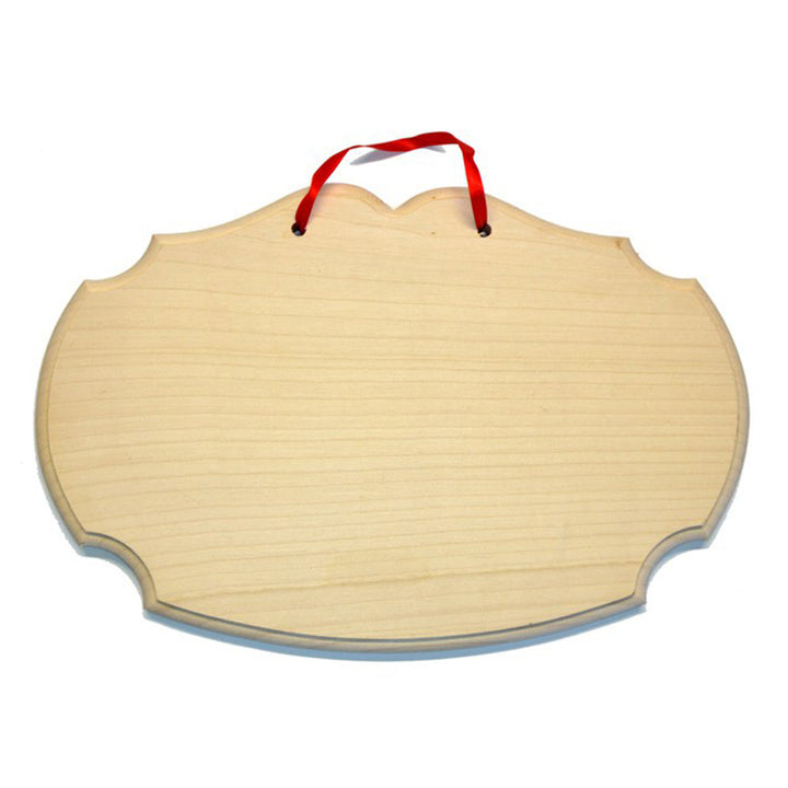 wooden board curved edge approx. 30 x 20 cm 