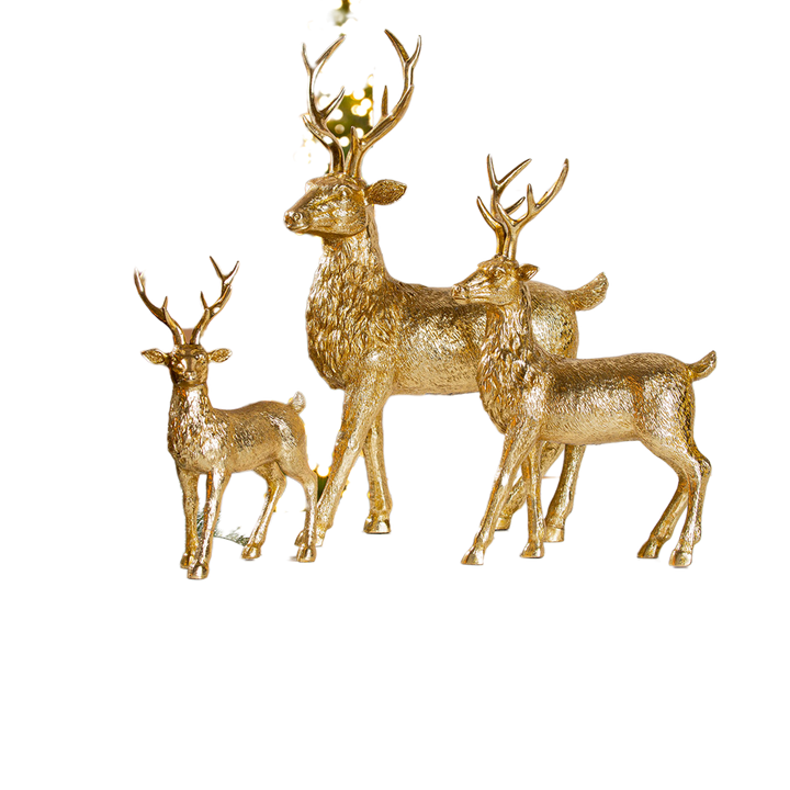 Figur Hirsch gold Poly