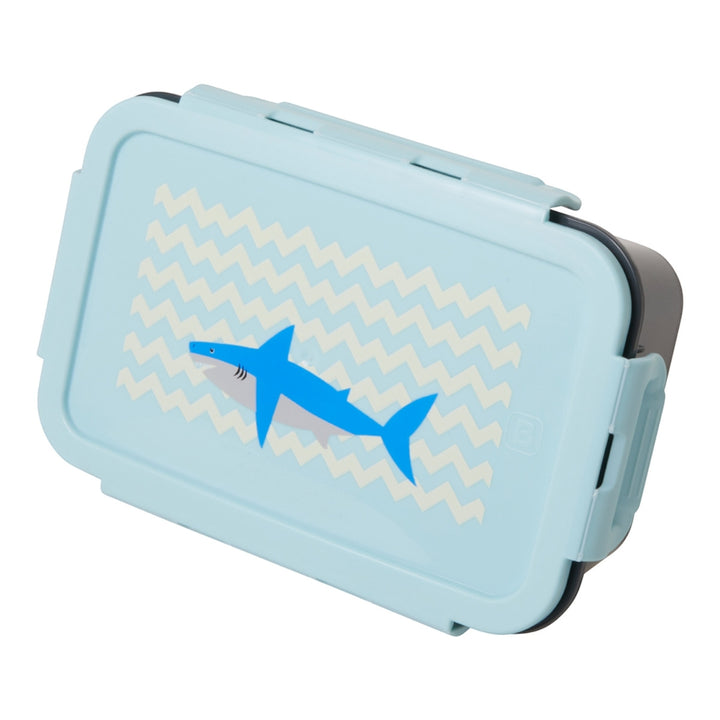 Lunchbox mit 3 Einsätzen – Hai-Print