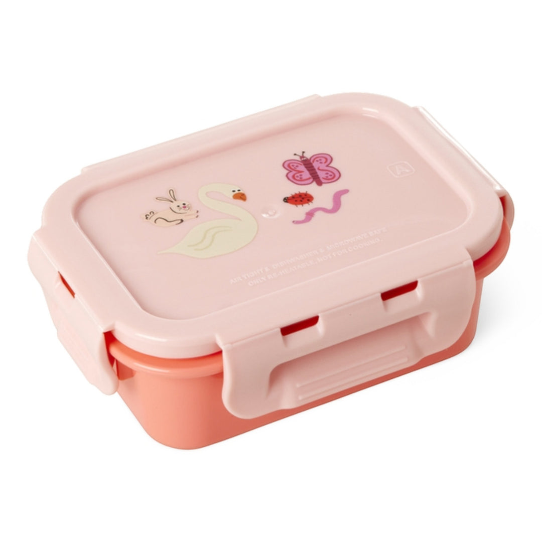 Lunchbox mit Airtight Deckel und Pink Wildlife Print – klein