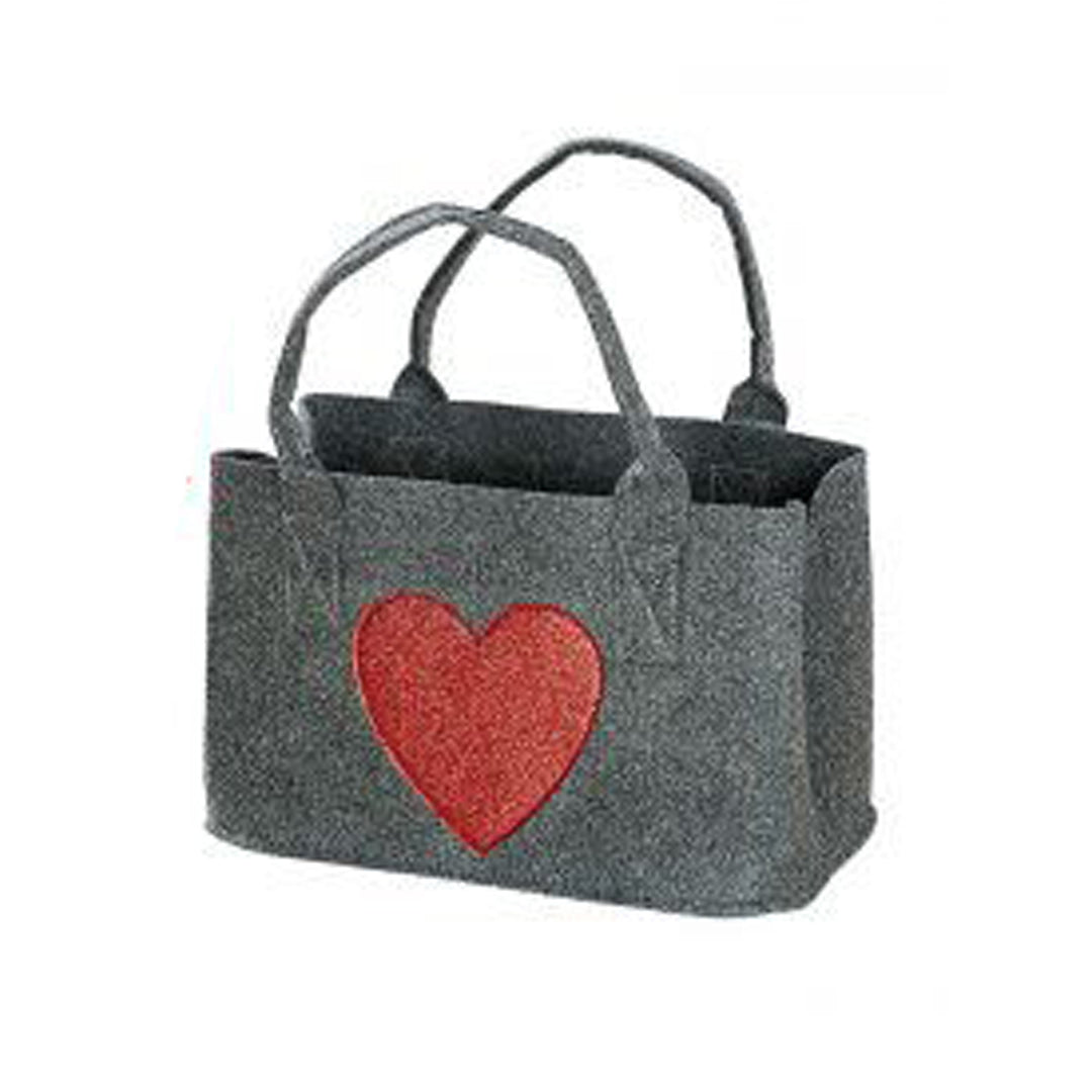 Filz Tasche "Glitzerherz"