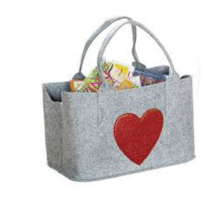 Filz Tasche "Glitzerherz"