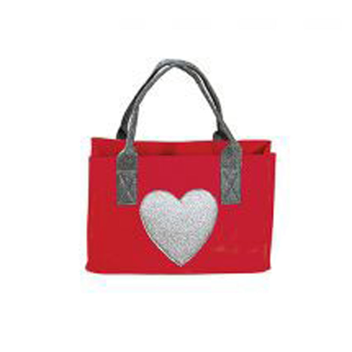 Filz Tasche "Glitzerherz"