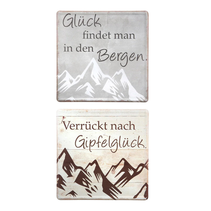 Metall Schild Weisheit 'Berge'