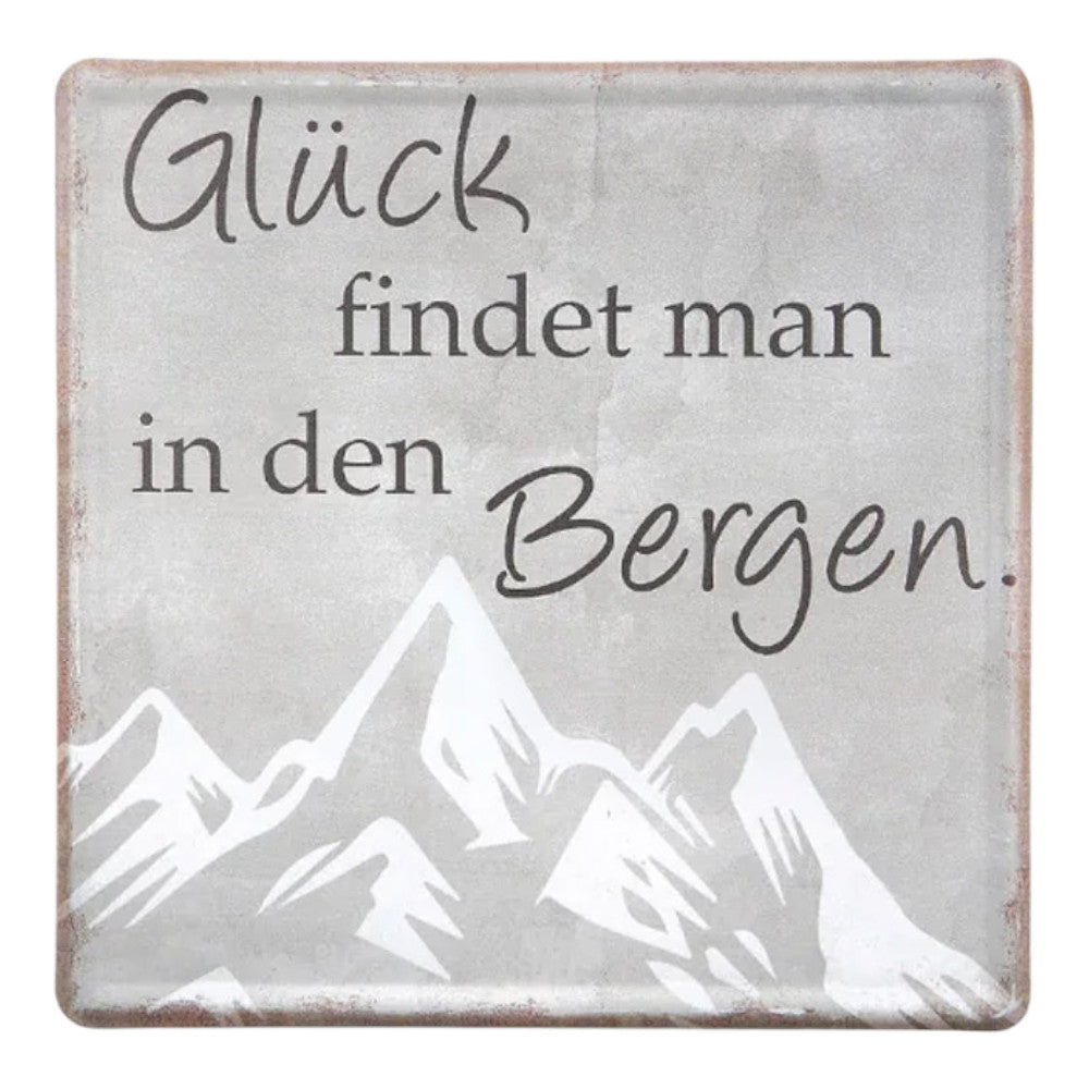 Metall Schild Weisheit 'Berge'