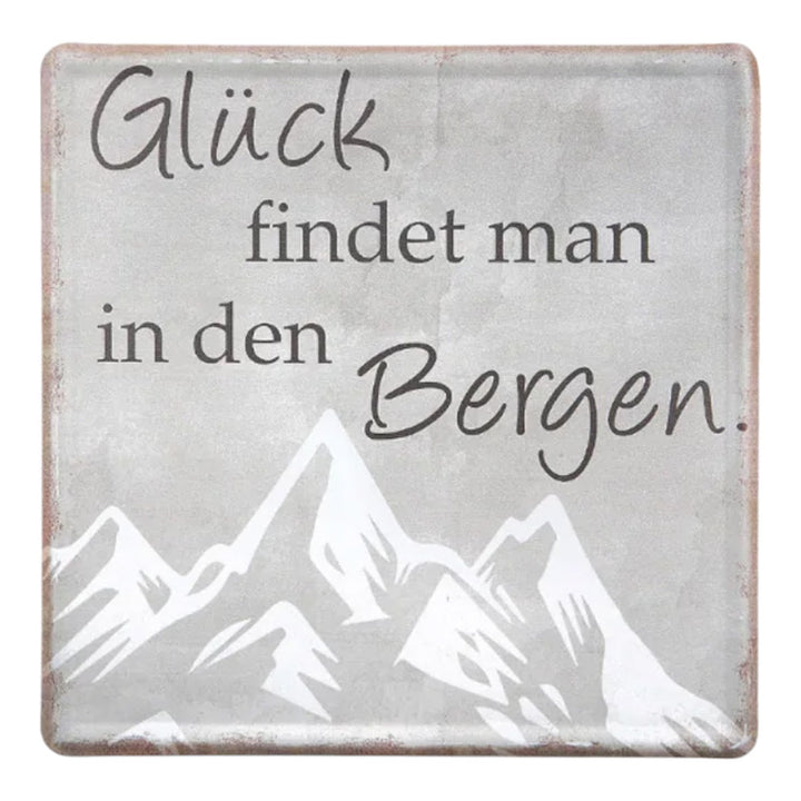 Metall Schild Weisheit 'Berge'