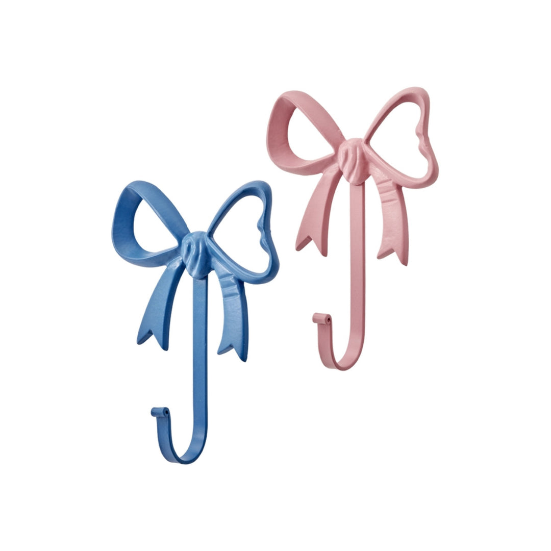 Metallhaken in Schleifenform – 2 sort. Farben – Rosa und Blau