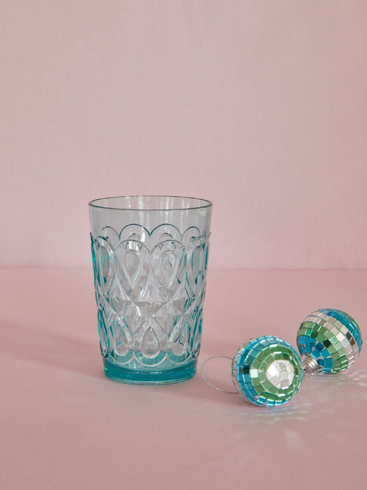 Acrylic cup in mint with swirl embossing – 500 ml