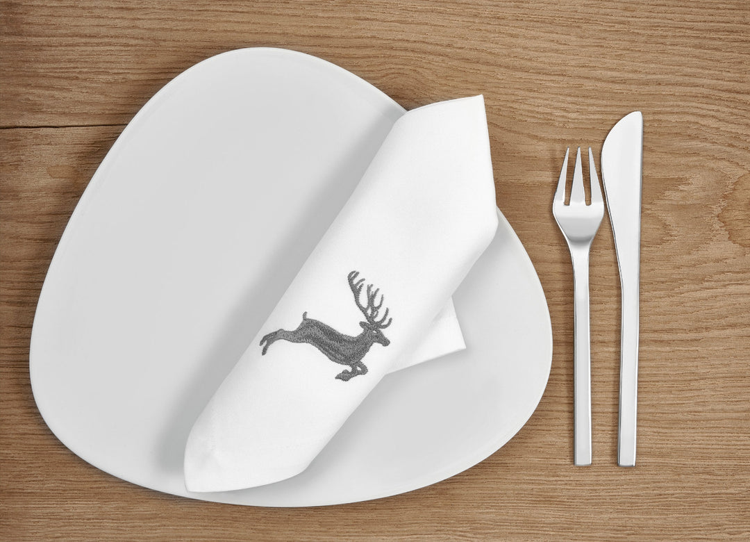 Stoff-Servietten 40x40 "Hirsch"