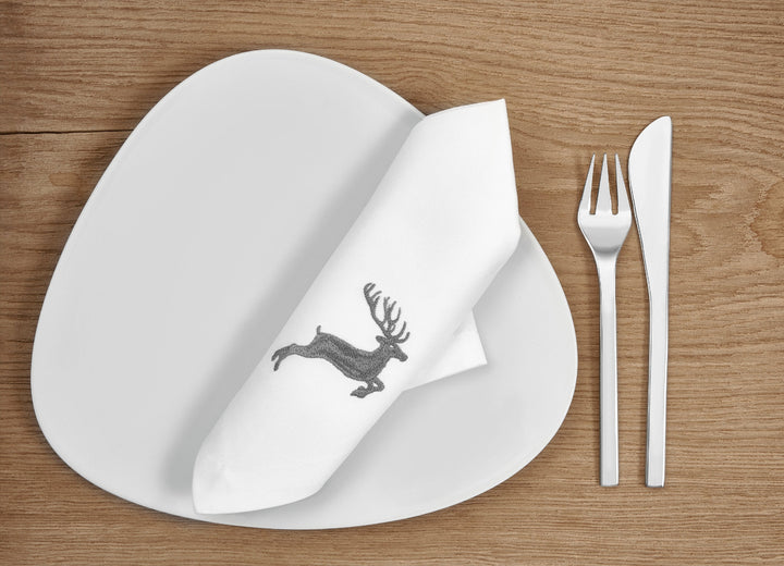 Stoff-Servietten 40x40 "Hirsch"