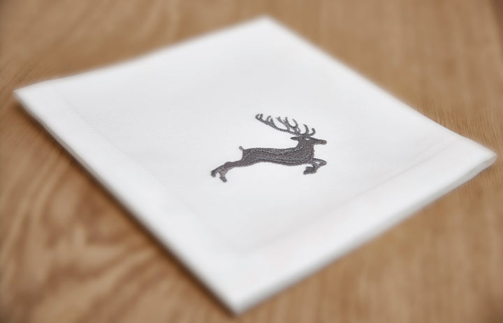 Stoff-Servietten 40x40 "Hirsch"