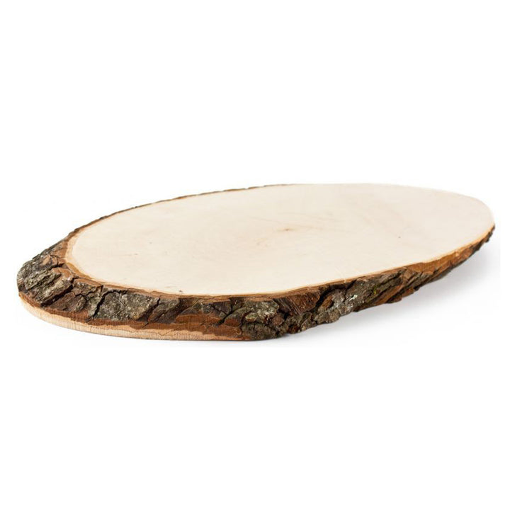 wooden board with bark approx. 30 x 13 cm 