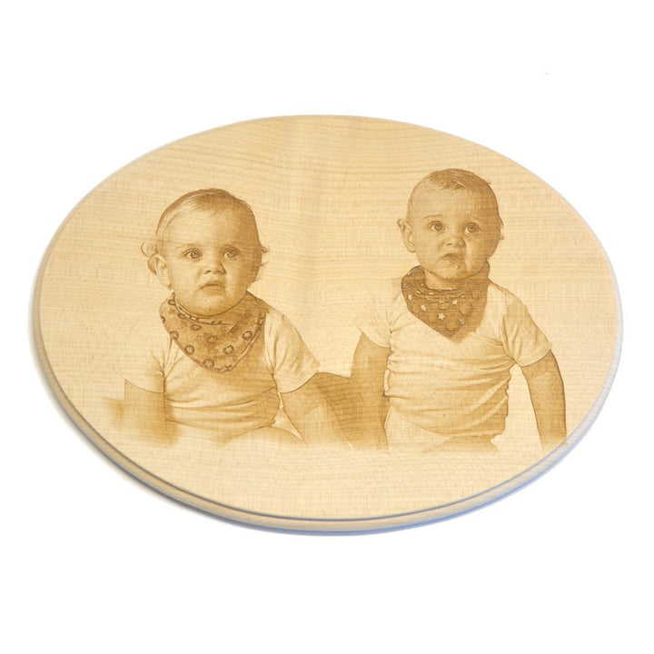 wooden board oval approx. 20 x 15.5 cm 