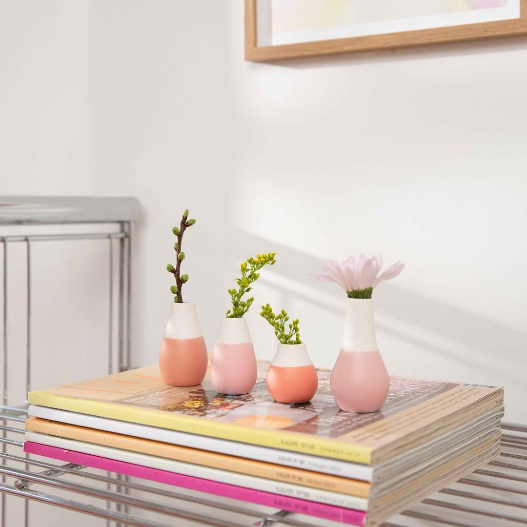 Mini Pastellvasen 4er Set pudertöne