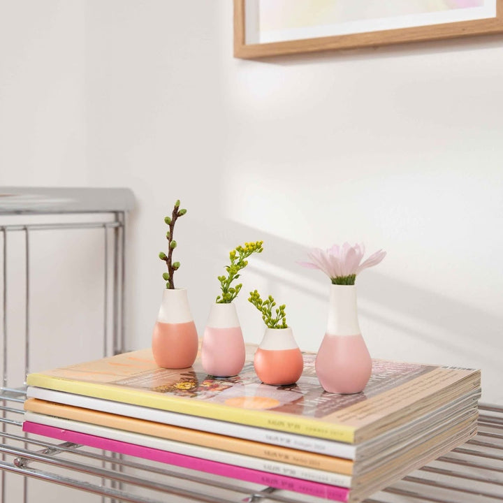 Mini Pastellvasen 4er Set pudertöne