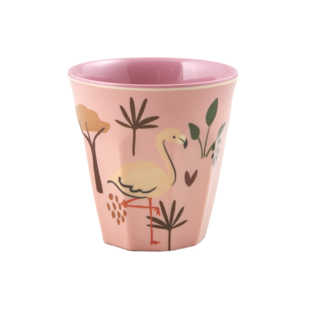 Melamin-Kinderbecher mit rosa Dschungeltier-Print – klein – 160 ml