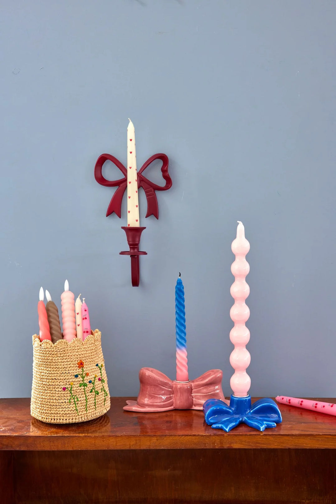 Kerzen mit Herzdruck