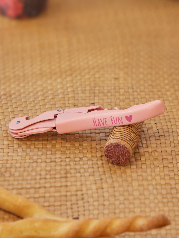 Metall-Korkenzieher in 2-sort. Farben – Rosa und Rot