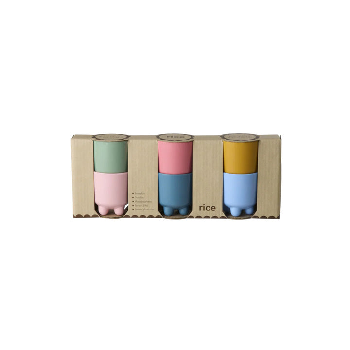 Melamin-Eierbecher in „All You Need is Love and…“-Farben – 6er-Pack