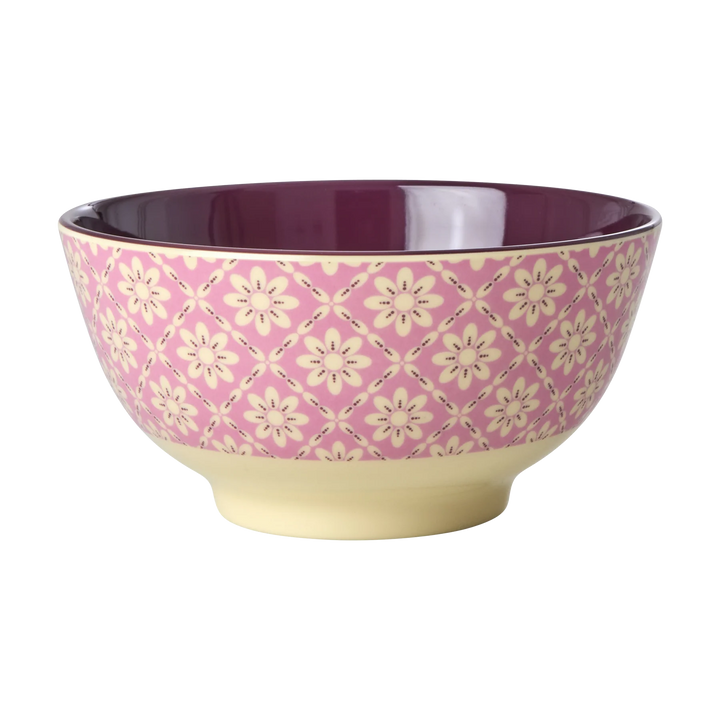 Melamine Bowl with Graphic Floral Print – Medium – 700 ml