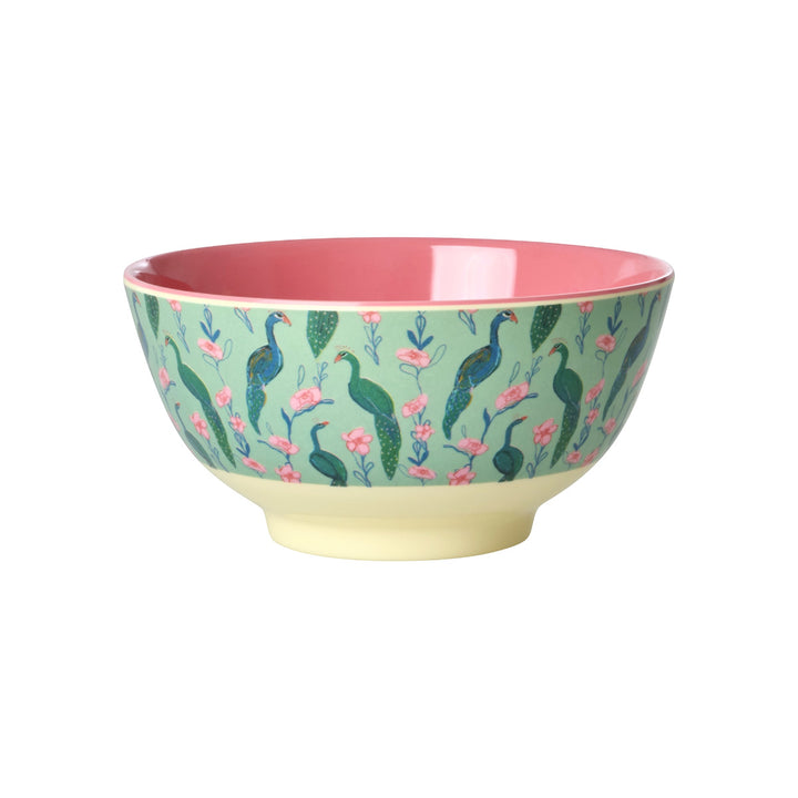 Melaminschüssel mit Peacock-Power-Druck- mittel- 700 ml