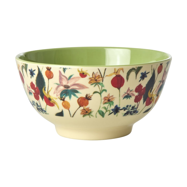 Melamine Bowl with Winter Rosebud Print – Medium – 700 ml