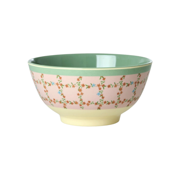 Melaminschüssel mit kariertem Schablonendruck- mittel- 700 ml